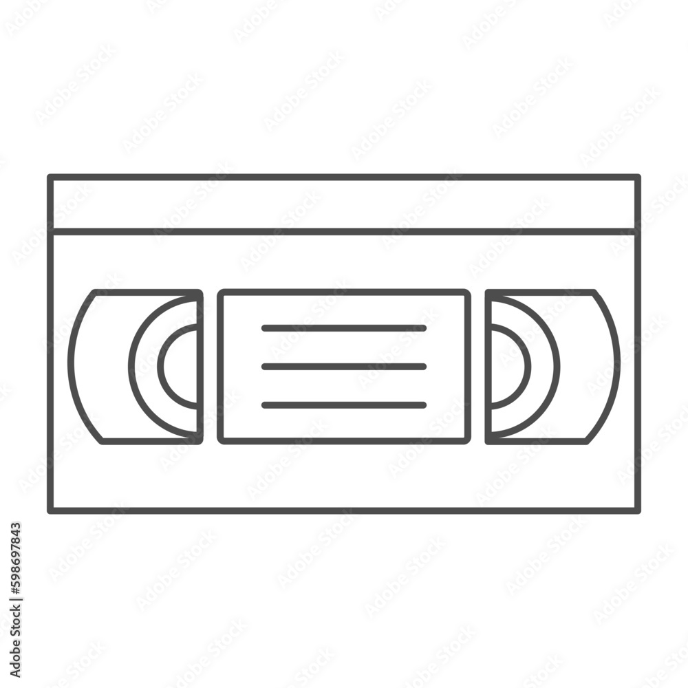 retro vhs video cassette tape flat line icon retro tech 90s 80s nostalgia memories line art
retro vhs video cassette tape flat line icon retro tech 90s 80s nostalgia memories line art