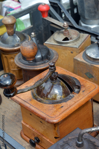 Castelnuovo don Bosco, Piedmont, Italy -04/25/2022- The annual antiques and vintage market.