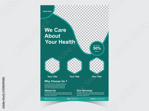 Modern Medical Flyer Template Design.Dental Care Flyers Template, Healthcare business flyer Template, Medical and healthcare modern flyer template. health doctor flyer design.