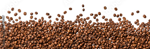 Fotobehang Coffee beans on transparent background