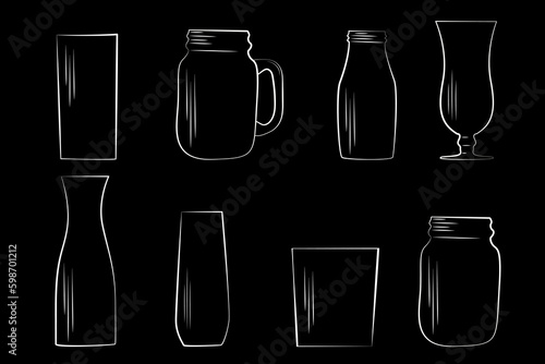 A set of prose glasses in black and white