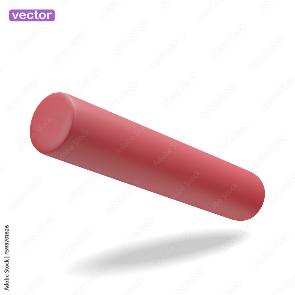 Abstract element for design. Minimalistic geometric figure with gradient. Isolated cylindrical object in motion. 3d render vector illustration. Abstract element for design. Minimalistic geometric figure with gradient. Isolated cylindrical object in motion. 3d render vector illustration.