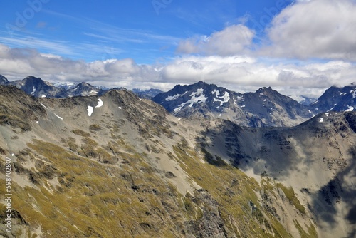 Bergkette in Neuseeland