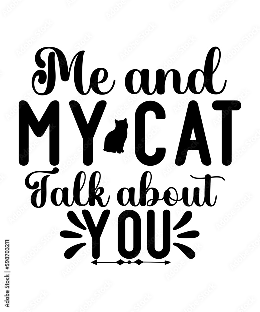 Cat Quotes Svg Bundle, Cat Mom, Mom Svg, Cat, Funny Quotes, Mom Life