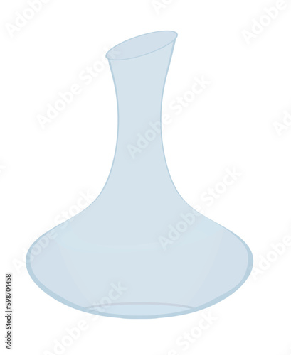 Empty decanter bottle. vector illustration