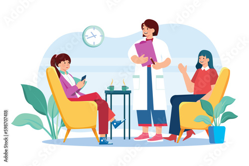 A mental health counselor provides therapy for individuals and groups.
