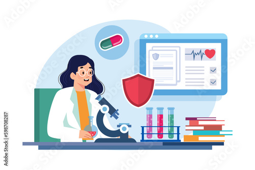 A medical researcher conducts studies to discover new treatments and cures.