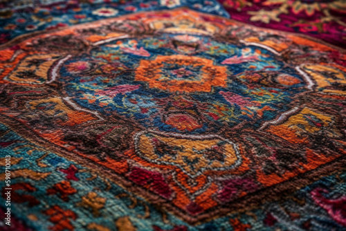 a intricate elegant Turkish rug pattern. generative AI