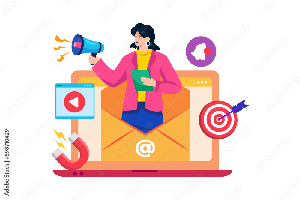 A digital marketer uses email marketing to nurture leads and customers. A digital marketer uses email marketing to nurture leads and customers.
