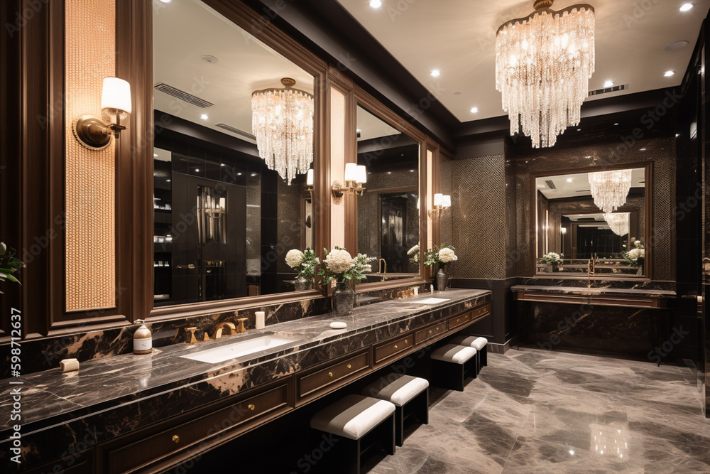 Luxury elegant modern washroom, toilet and bathroom, indoor architecture design inspiration Luxury elegant modern washroom, toilet and bathroom, indoor architecture design inspiration