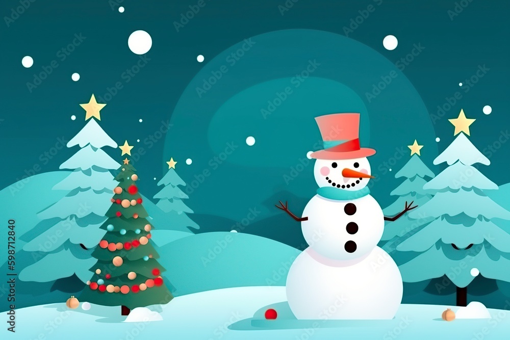 illustration, happy new year greeting card, ai generative