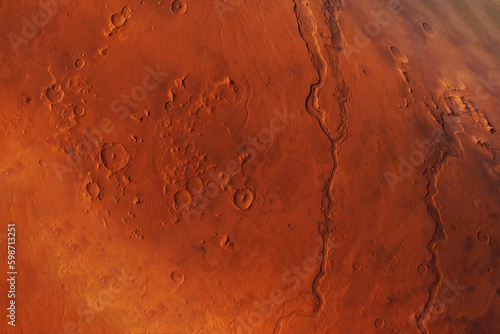 Fototapeta Naklejka Na Ścianę i Meble -  The surface of the planet Mars. Elements of this image furnished NASA.