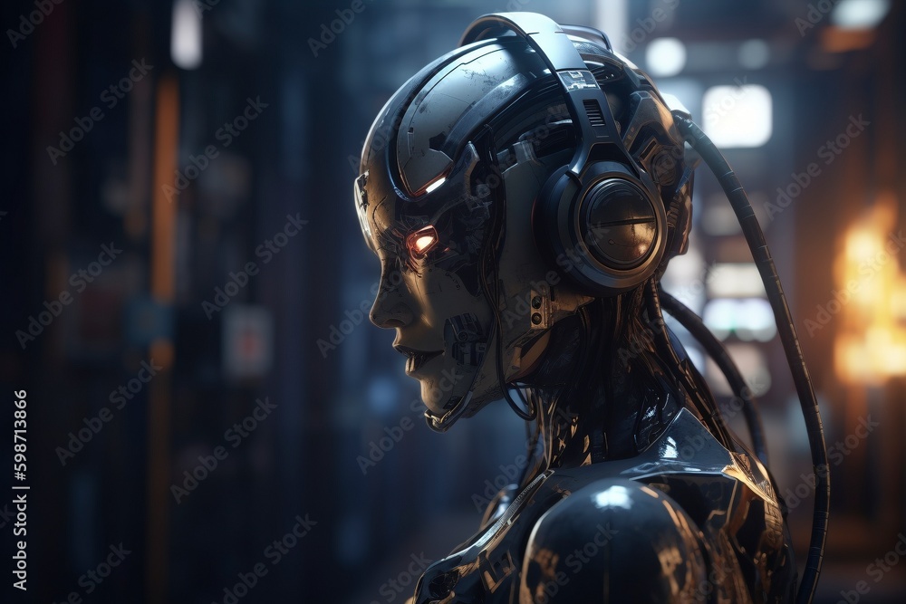 Fototapeta premium Robot Dj