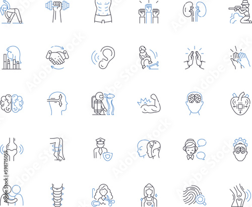 Economic growth line icons collection. Expansion, Advancement, Prosperity, Development, Trend, Profits, Booming vector and linear illustration. Flourishing,Progress,Increase outline Generative AI