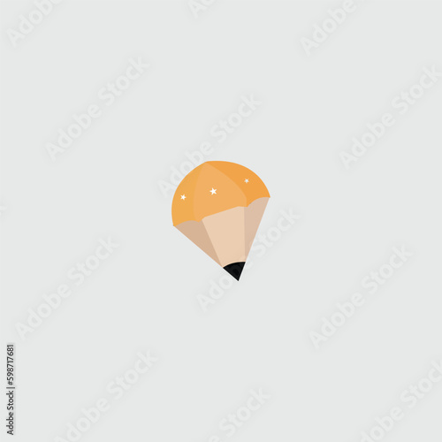icon type pencil parachuting stock photos and vector