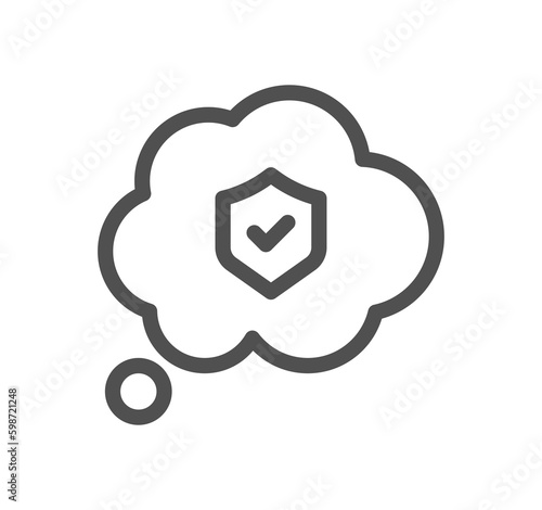 Security related icon outline and linear symbol. 