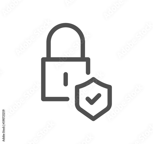 Security related icon outline and linear symbol. 