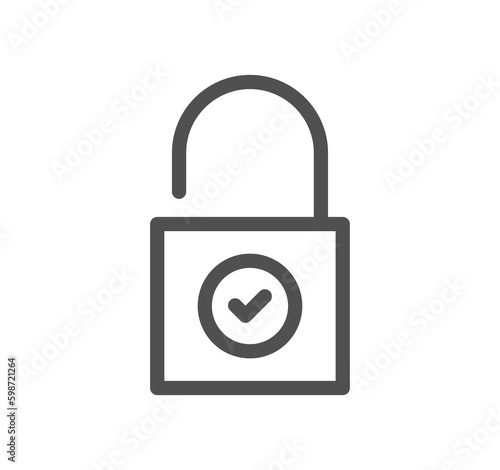 Security related icon outline and linear symbol. 