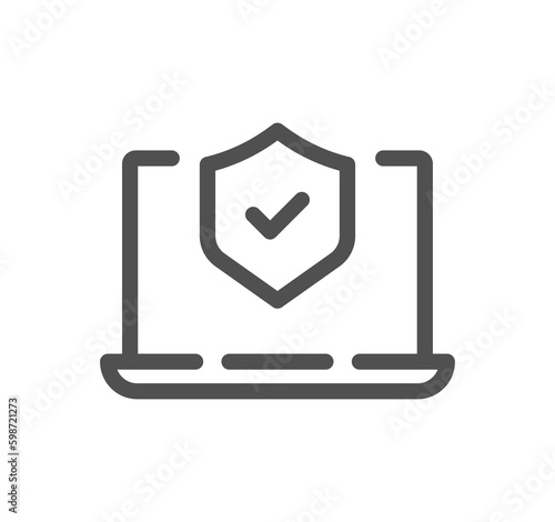 Security related icon outline and linear symbol. 