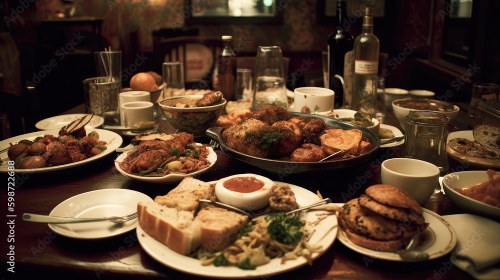 table setting for dinner