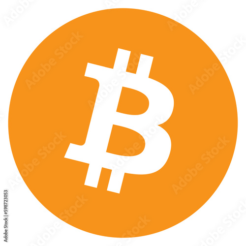 Vector graphic of Bitcoin cryptocurrency symbol