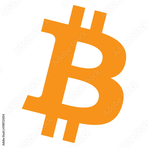 Vector graphic of Bitcoin cryptocurrency symbol