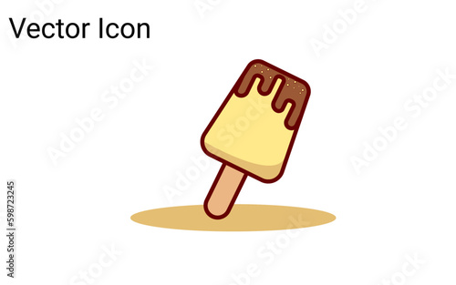 Ice cream outline icon. linear style sign for mobile concept and web design. Popsicle simple line vector icon. Symbol, logo illustration. Pixel perfect vector graphics