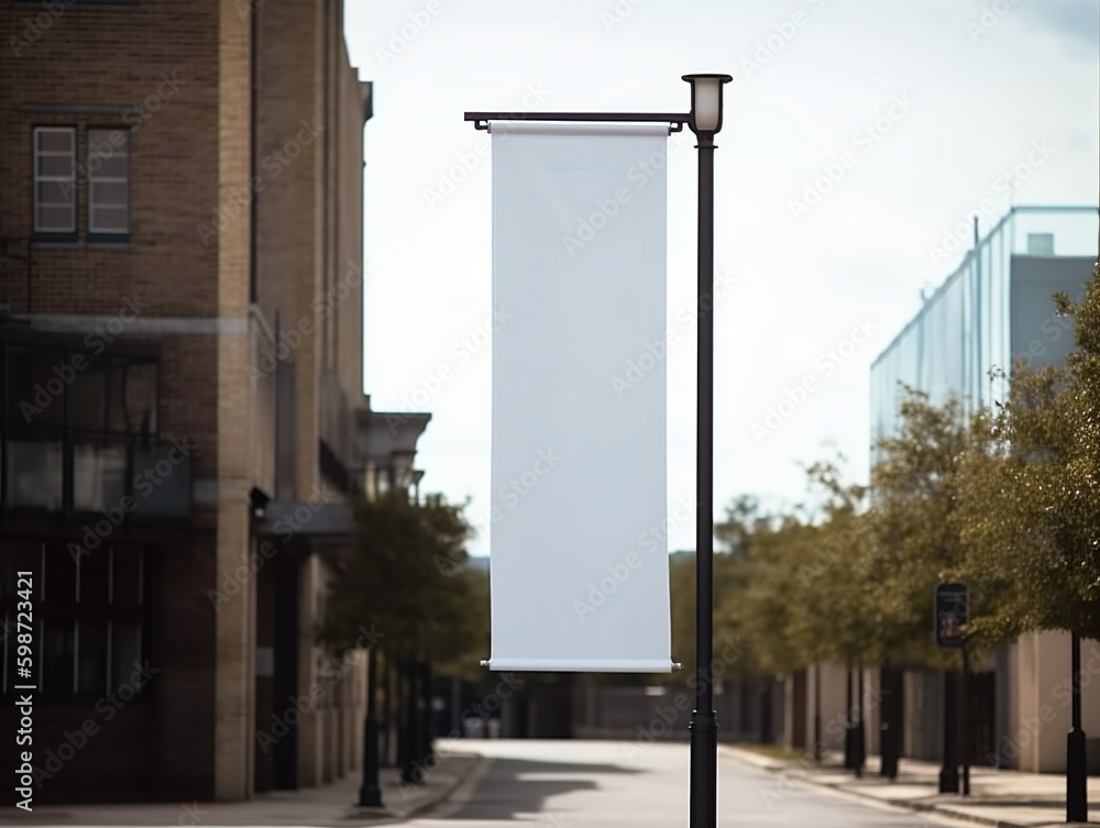 Mockup blank white street banner on cities. London, Amsterdam, Paris, Berlim Generative ai. Mockup blank white street banner on cities. London, Amsterdam, Paris, Berlim Generative ai.