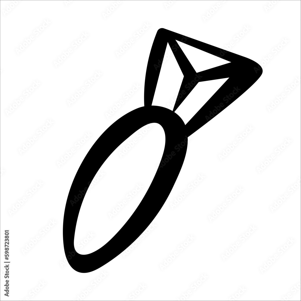 Diamond ring icon. Love or couple element icon. Premium quality graphic design. Generative AI Diamond ring icon. Love or couple element icon. Premium quality graphic design. Generative AI