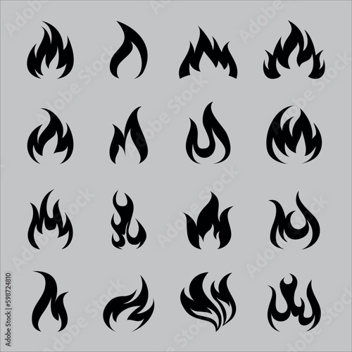 Fire symbol vector icon illustration