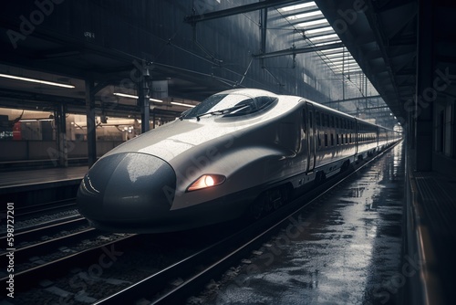 Train and high-speed railway. Generative AI.