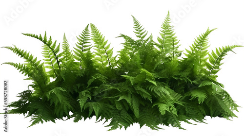 Tropical foliage plant bush nature frame layout of Fish PNG transparent © John