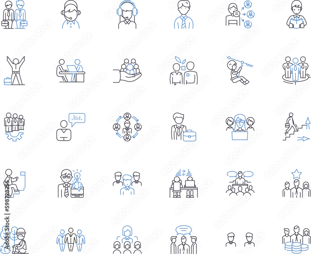 Relaxed personalities line icons collection. Calm, Easygoing, Serene, Tranquil, Laid-back, Unhurried, Peaceful vector and linear illustration. Gentle,Comfortable,Casual outline signs set Generative AI Relaxed personalities line icons collection. Calm, Easygoing, Serene, Tranquil, Laid-back, Unhurried, Peaceful vector and linear illustration. Gentle,Comfortable,Casual outline signs set Generative AI
