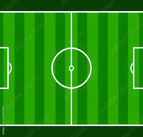 Illustration d'un terrain de football, generative AI