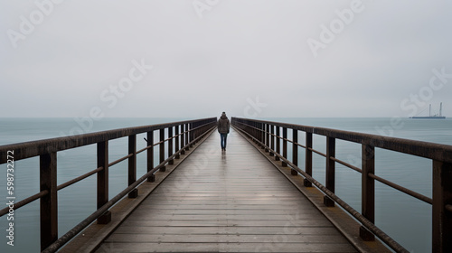 Person on the pier