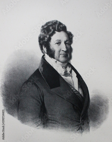 Obraz na plátně Louis Philippe I was King of the French in the old book the The Portrait gallery, by A