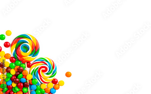 Colorful lollipops and diff...
