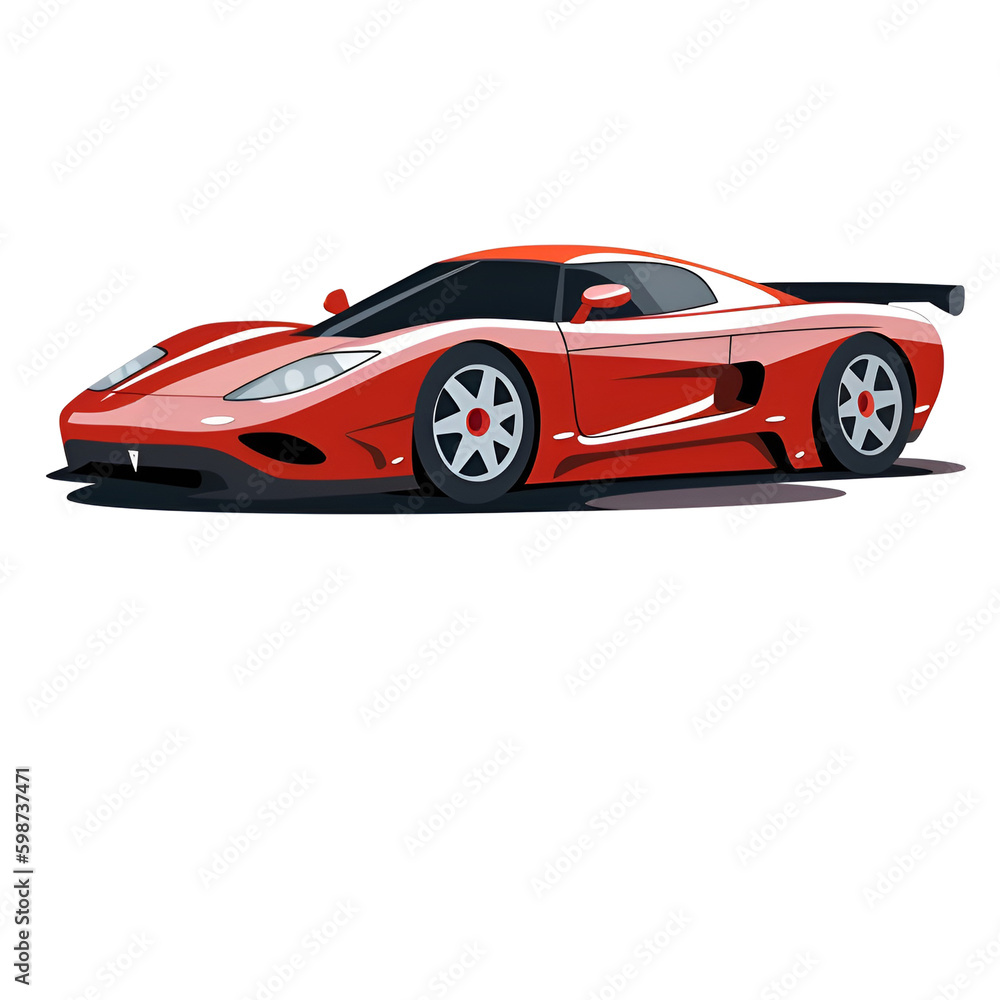 3d cartoon sports car PNG