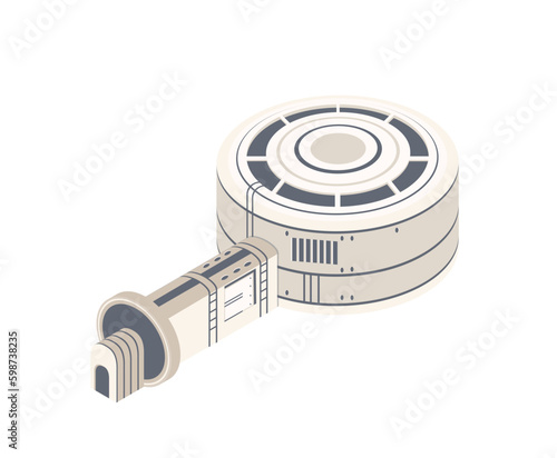 Station on mars. Expedition and colonization of unexplored planet. Science and travel, astronomy and astrology. Universe, galaxy and space. Cartoon isometric vector illustration