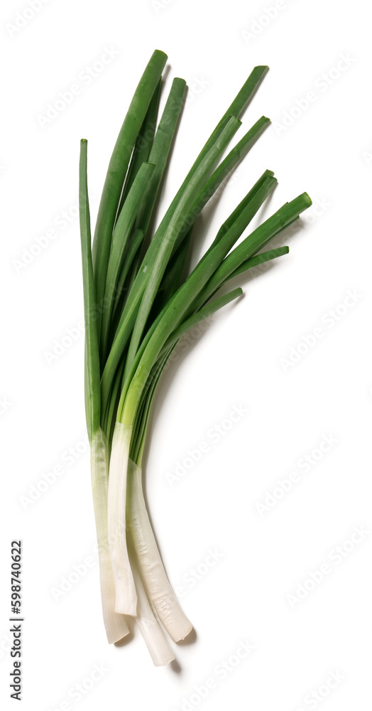 Fresh green onion isolated on white background Fresh green onion isolated on white background