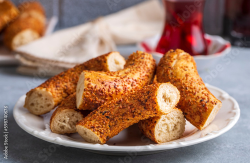 Turkish bagel and Turkish t...
