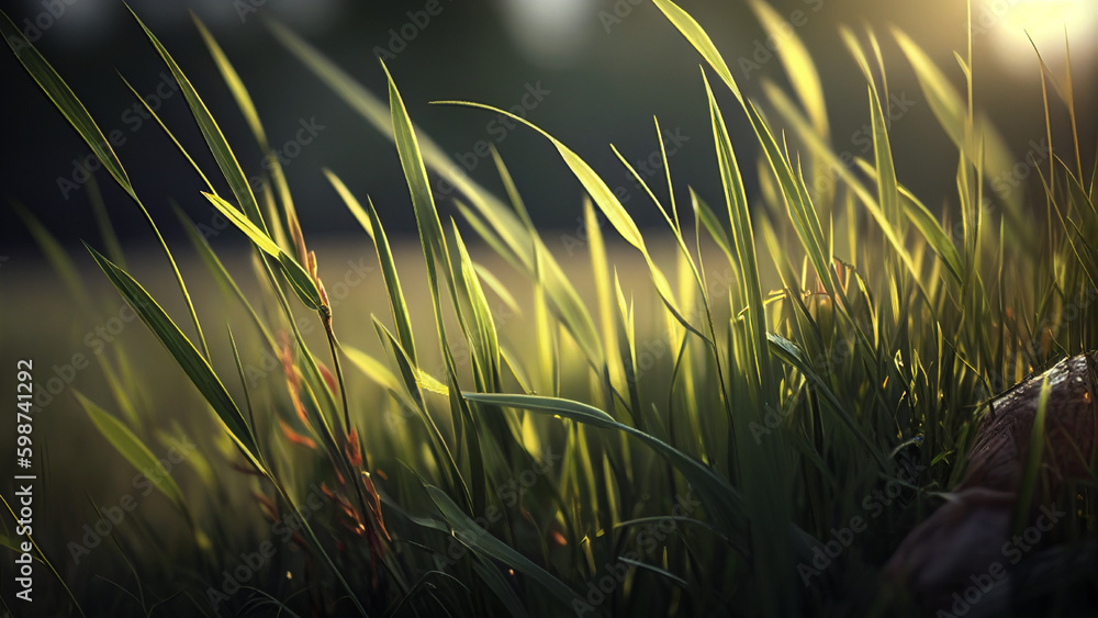 Gras in Morgensonne Gras in Morgensonne