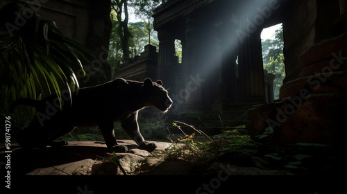 Panther in a temple © Andrew