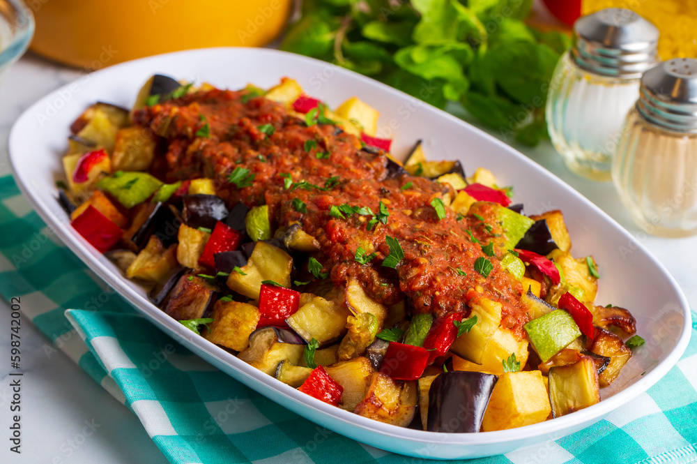 Turkish style mixed vegetable fried (Karisik Kizartma) Turkish style mixed vegetable fried (Karisik Kizartma)