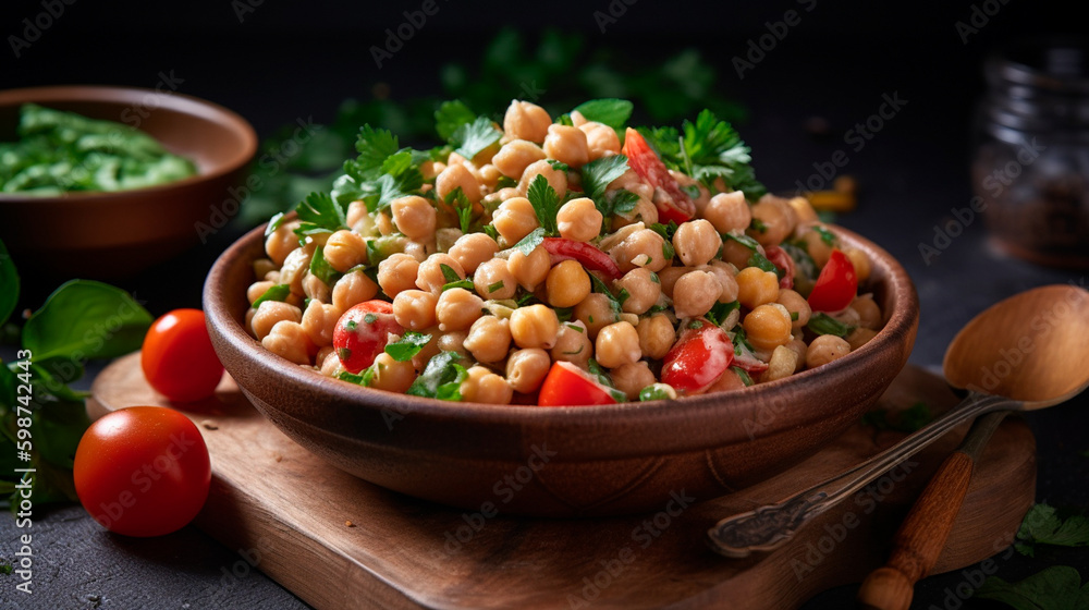 Healthy Chickpea Salad. Generative AI Healthy Chickpea Salad. Generative AI