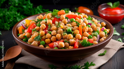 Healthy Chickpea Salad. Generative AI