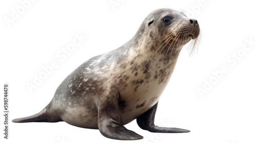 Seal isolated on transparent background created with generative AI technology