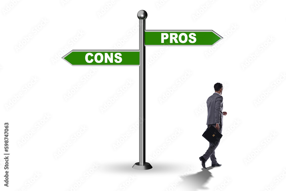 Concept of choosing pros and cons Concept of choosing pros and cons