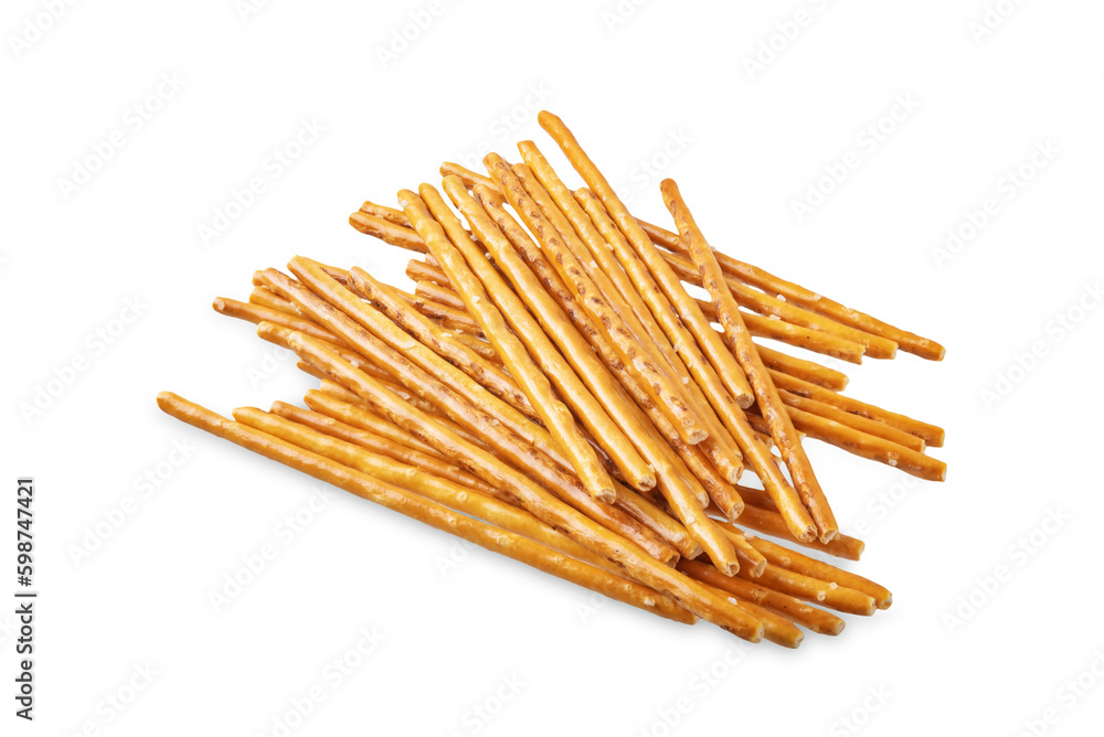 Sea salt sticks on a white isolated background