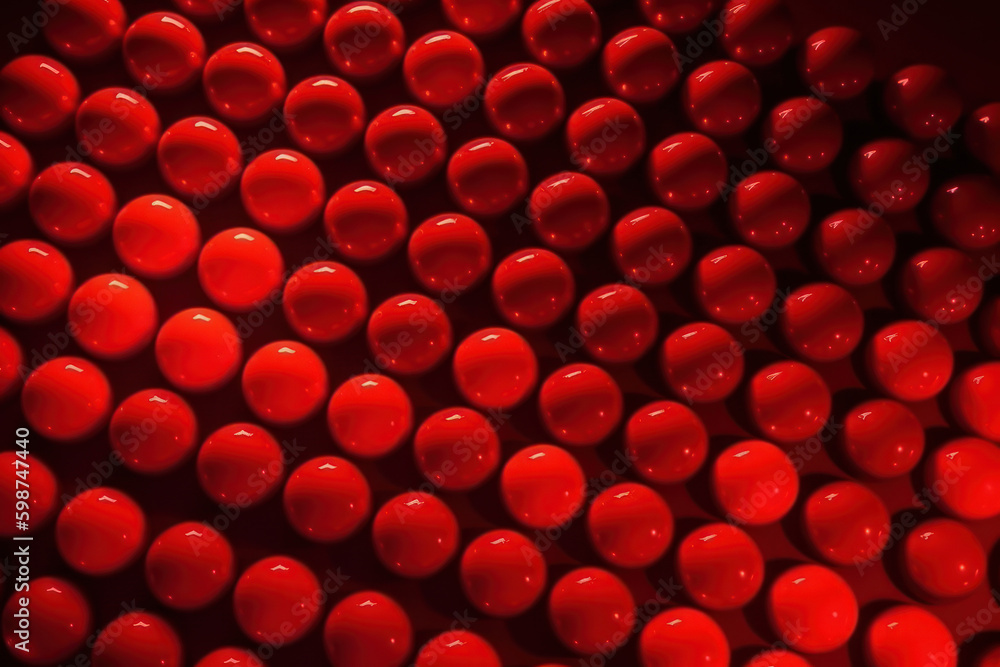 Glossy red balls background Generative AI Glossy red balls background Generative AI